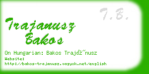 trajanusz bakos business card